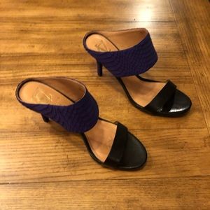 Vince Camuto purple/black heels